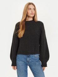 Wrangler Sweter 112356480 Czarny Relaxed Fit. Czarne swetry klasyczne damskie Wrangler, xs, z bawełny, bez kołnierzyka. Za 229.99 zł.