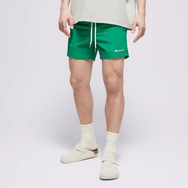SPODENKI MĘSKIE PLAŻOWE CHAMPION-SZORTY BEACHSHORT ZA KOLANO KOLOR ZIELONY. Zielone szorty męskie CHAMPION, na lato, bez wzorów, z materiału, eleganckie. Za 65.88 zł.