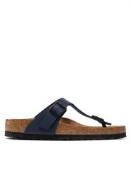 Birkenstock Japonki Gizeh 0143621 Granatowy. Niebieskie klapki damskie Birkenstock, bez wzorów, ze skóry, bez obcasa. Za 319.99 zł.