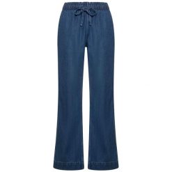 Spodnie Deha Denim Lyocell Straight Pants Damskie. Niebieskie spodnie materiałowe damskie Deha, bez wzorów, z bawełny. Za 416.99 zł.