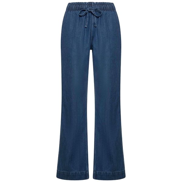 Spodnie Deha Denim Lyocell Straight Pants Damskie. Niebieskie spodnie materiałowe damskie Deha, bez wzorów, z bawełny. Za 416.99 zł.