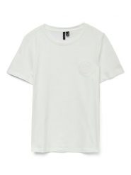 Vero Moda Koszulka w kolorze białym rozmiar: XS. Białe bluzki damskie Vero Moda, xs, bez wzorów, z bawełny, bez kołnierzyka. Za 41.69 zł.