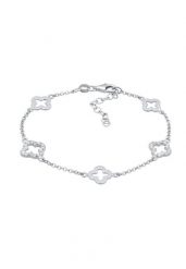 Elli Bransoletka z Kamieniami Kobiety Łańcuch Ogniwo Koniczyna Cyrkonia Szlif Diamentowy Biały 925 Sterling Silver 16 cm Bransoletki 1 ct Damski. Białe bransoletki damskie Elli, srebrne. Za 288.99 zł.