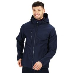 Softshell Z Kapturem Męski Venturer. Niebieskie kurtki softshell damskie Regatta, m, bez wzorów, z materiału, z kapturem. Za 185.99 zł.