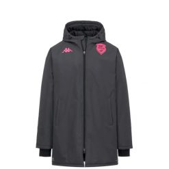 Długa kurtka puchowa Stade Français Migolo Pro 2 2026/27. Szare kurtki męskie Kappa, s, bez wzorów, z materiału, eleganckie, bez kaptura. Za 649.50 zł.