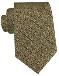 Męski Krawat - Drobne Kwiatki, Stare Złoto - Angelo di Monti. Żółte krawaty i muchy męskie Angelo di Monti, bez wzorów, z tkaniny, eleganckie. Za 49.99 zł.