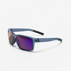 Okulary przeciwsłoneczne Decathlon Explore 500 SQR kat. 3. Niebieskie okulary przeciwsłoneczne damskie Decathlon, z materiału. Za 99.99 zł.