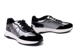 RIEKER Revolution W1306-42 grey combination, półbuty damskie. Szare półbuty damskie Rieker, bez wzorów, bez obcasa. Za 314.93 zł.