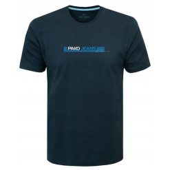 Koszulka Męska (T-Shirt) - Pako Jeans - U-Neck - Granatowa. Niebieskie t-shirty męskie Pako Jeans, l, bez wzorów, z bawełny, bez kołnierzyka. Za 67.00 zł.