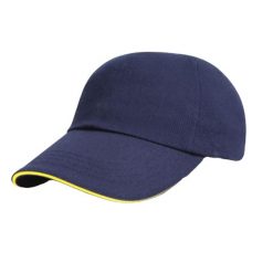 Czapka Z Daszkiem Ze Szczotkowanej Bawełny. Czarne czapki męskie RESULT HEADWEAR, bez wzorów, z bawełny. Za 37.99 zł.