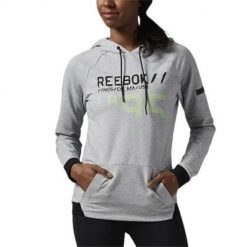 Bluza sportowa damska Reebok AJ7423. Szare bluzy sportowe damskie Reebok, l, z tkaniny. Za 237.00 zł.