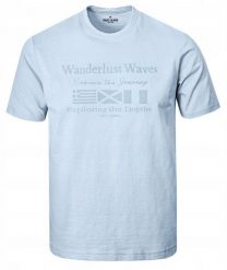 Męska Koszulka (T-Shirt) - Pako Jeans - Błękitna z Nadrukiem. Niebieskie t-shirty męskie Pako Jeans, l, bez wzorów, z bawełny, bez kołnierzyka. Za 79.00 zł.