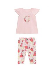 Guess Komplet t-shirt i legginsy K6GG01 K6YW4 Różowy Regular Fit. Czerwone koszulki dziewczęce Guess, z aplikacjami, z bawełny, bez ramiączek. Za 209.99 zł.