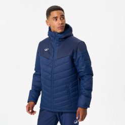Krótka kurtka do piłki nożnej Kipsta. Niebieskie kurtki męskie KIPSTA, xl, bez wzorów, sportowe, bez kaptura. Za 279.99 zł.