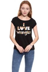 WRANGLER T SHIRT DAMSKI I LOVE TEE BLACK W700LEA01 112130872. Czarne t-shirty damskie Wrangler, xs, bez wzorów, bez kołnierzyka. W wyprzedaży za 39.99 zł.