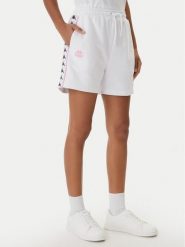 Kappa Szorty sportowe Banda Ivissa 361R6NW Biały Regular Fit. Białe spodenki sportowe damskie Kappa, l, z bawełny. Za 129.99 zł.