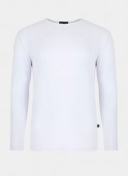 PAKO LORENTE – T-shirt męski DIEGO P000B-TL-006-B. Białe koszulki męskie z długim rękawem Pako Lorente, m, bez wzorów, bez kołnierzyka. Za 99.99 zł.