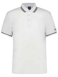 LUHTA Funkcyjna koszulka polo "Alberga" w kolorze białym rozmiar: S. Białe koszulki polo męskie Luhta, s, bez wzorów, bez ramiączek. Za 92.21 zł.