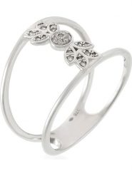 Paris Vendôme Złoty pierścionek "Totem" z diamentami rozmiar: 52. Szare pierścionki damskie Paris Vendôme, z diamentem, złote. Za 1,093.00 zł.