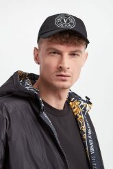 Czapka z daszkiem męska VERSACE JEANS COUTURE. Czapki męskie Versace Jeans Couture, bez wzorów, z jeansu. W wyprzedaży za 156.87 zł.