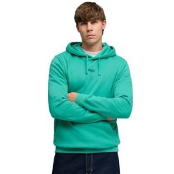 Bluza męska Puma ESS No.1 Logo Centered Hoodie. Zielone bluzy bez kaptura męskie Puma, bez wzorów, z bawełny, sportowe, bez kołnierzyka, bez ramiączek. Za 168.99 zł.
