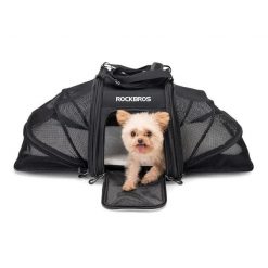 Torba rowerowa na zwierzęta do 10 kg ROCKBROS. Czarne torebki klasyczne damskie ROCKBROS, bez wzorów, z bawełny, bez dodatków. Za 610.40 zł.