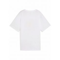 Damska koszulka GRAPHICS Relaxed Fruity PUMA White. Białe bluzki damskie Puma, s, bez wzorów, z gumy, bez ramiączek. W wyprzedaży za 104.00 zł.