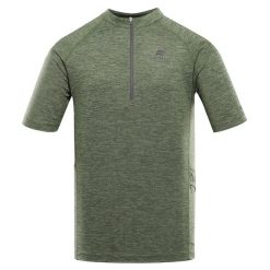 Koszulka męska rowerowa z zamkiem Alpine Pro Geret 2. Zielone t-shirty sportowe męskie Alpine Pro, m, bez ramiączek, rowerowe. W wyprzedaży za 129.00 zł.