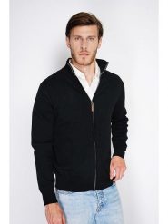 William de Faye Kardigan w kolorze czarnym rozmiar: 48. Czarne kardigany męskie William De Faye, bez wzorów, z kaszmiru, klasyczne, bez kołnierzyka. Za 195.99 zł.