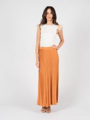 Patrizia Pepe Spódnica | 8G0258/K016 | Kobieta | Pomarańczowy. Brązowe spódniczki damskie Patrizia Pepe, uniwersalny, bez wzorów, z gumy, eleganckie, dopasowane. W wyprzedaży za 479.00 zł.