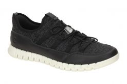 Wodoodporne buty sportowe dla kobiet Ecco Gruuv Lite. Czarne buty sportowe na co dzień damskie ECCO, bez wzorów, z materiału. Za 402.50 zł.