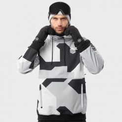 Kurtka snowboardowa męska W1 Tibet. Czarne kurtki męskie SIROKO, l, bez wzorów, z softshellu, bez kaptura, narciarskie. Za 844.00 zł.