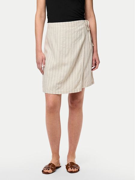 Pieces Spódnica mini Pia 17151891 Beżowy Regular Fit. Brązowe spódniczki damskie Pieces, l, bez wzorów, z wiskozy, mini. Za 59.99 zł.