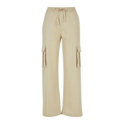 Spodnie Cargo Damskie Wiskoza Prosta Nogawka. Brązowe spodnie dresowe damskie Urban Classics, xl, bez wzorów, z wiskozy. Za 256.99 zł.