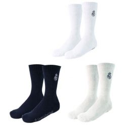 Skarpetki wysokie kibicowskie 3-pak Real Madryt. Skarpetki męskie Real Madrid, bez wzorów, z bawełny. Za 79.00 zł.