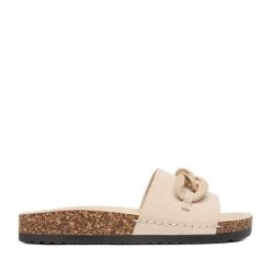 Klapki JENNY. Brązowe klapki damskie Jenny, bez wzorów, bez obcasa. Za 69.99 zł.