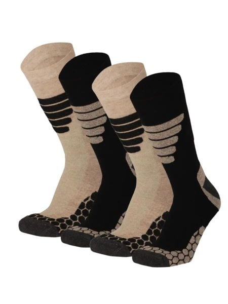 Skarpety trekkingowe Coolmax® do łydki 4 pary – Beżowy. Brązowe skarpetki damskie XTREME SOCKSWEAR, bez wzorów, z bawełny. Za 173.56 zł.