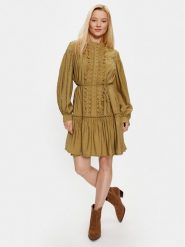Bruuns Bazaar Sukienka codzienna Karla BBW3388 Zielony Regular Fit. Zielone sukienki damskie Bruuns Bazaar, na co dzień, bez wzorów, z wiskozy, bez kołnierzyka, bez ramiączek, proste. Za 489.99 zł.