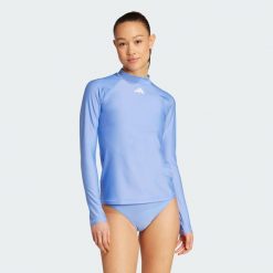 Koszulka Long Sleeves Rashguard. Białe t-shirty damskie Adidas, xl, bez wzorów, bez kołnierzyka. Za 219.00 zł.