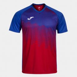 Koszulka z dekoltem w szpic Joma Tiger VI. Czerwone t-shirty sportowe męskie Joma, l, z meshu, bez ramiączek, do piłki nożnej. Za 245.00 zł.