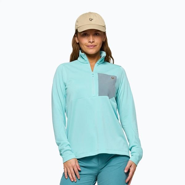Bluza trekkingowa damska NORRONA Femund Warm1 Zip Neck. Niebieskie bluzy bez kaptura damskie NORRONA, s, z materiału. Za 450.99 zł.