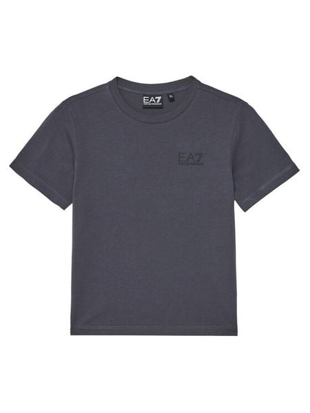 EA7 Emporio Armani T-Shirt 7B000020 AF10378 U8115 Szary Regular Fit. Szare t-shirty chłopięce EA7 Emporio Armani, bez wzorów, z bawełny, bez ramiączek. Za 99.99 zł.