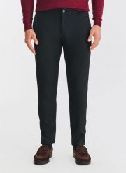 PAKO LORENTE - Czarne spodnie męskie. Czarne spodnie materiałowe męskie Pako Lorente, bez wzorów, z elastanu, casualowe. Za 359.99 zł.