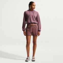 Bluza sportowa damska Nike Chill. Brązowe bluzy sportowe damskie Nike, xs, bez wzorów, z bawełny, bez ramiączek, długie, z kapturem. Za 445.00 zł.