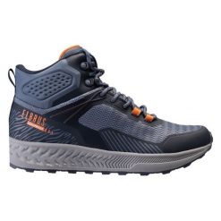 Buty Elbrus Eline Mid 92800623815 z membraną niebieskie. Niebieskie buty trekkingowe męskie z gumy, bez zapięcia, trekkingowe. Za 495.94 zł.