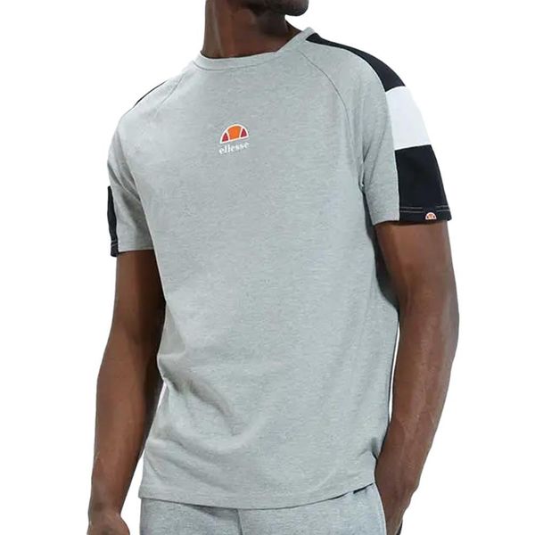Koszulka z krótkim rękawem Męska Ellesse Fosha Szary. Czarne t-shirty sportowe męskie Ellesse, m, z bawełny, bez ramiączek, do biegania. Za 153.10 zł.