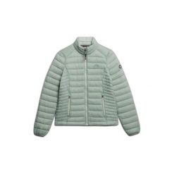 Damska kurtka puchowa Superdry. Szare kurtki damskie Superdry., na zimę, bez wzorów, z puchu, bez kaptura. Za 455.00 zł.