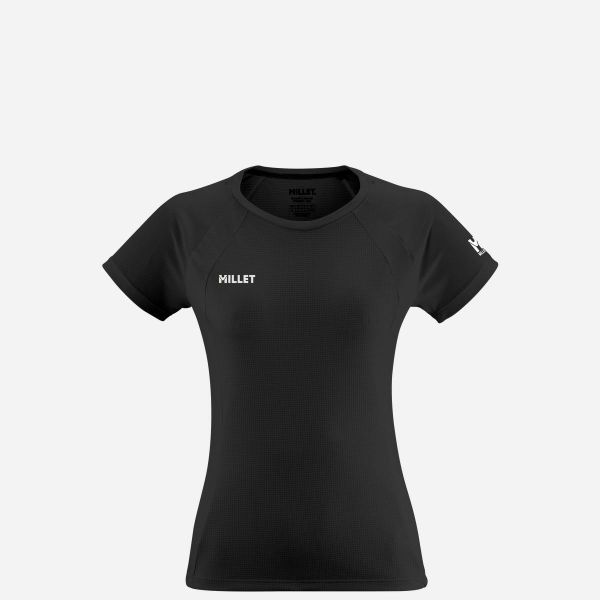 Koszulka damska z krótkim rękawem Millet Fusion active fit Polartec Power Dry. Czarne t-shirty damskie Millet, m, bez wzorów, bez kołnierzyka. W wyprzedaży za 139.00 zł.