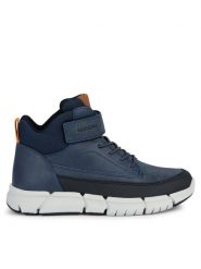 Geox Kozaki J Flexyper Boy J369BA 0CLFU C4002 M Granatowy. Niebieskie buty zimowe chłopięce Geox, ze skóry, bez zapięcia. Za 259.99 zł.