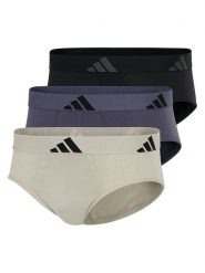 Adidas Slipy (3 pary) w kolorze szarym, granatowym i czarnym rozmiar: M. Czarne slipki męskie Adidas, bez wzorów. Za 79.03 zł.